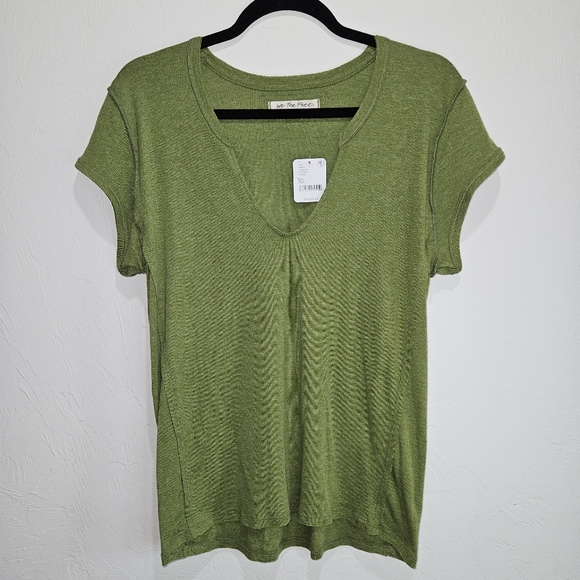 NWT! We The Free People Shirt Moss Green Women's Extra Large XL Top NEW! - Picture 4 of 15